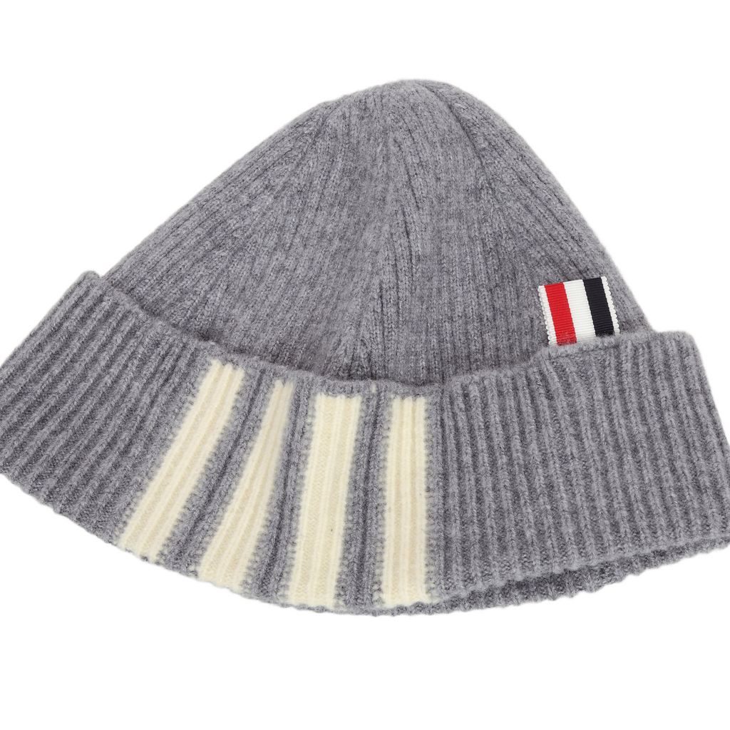 Four stripes scarf hat autumn and winter
