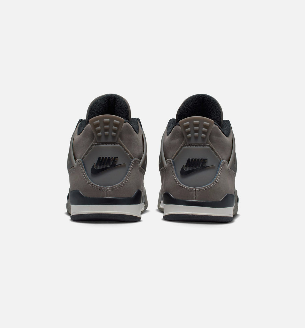 Air Jordan 4 Retro Cave Stone and Black Preschool Sneakers