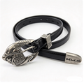 ERD Leather Belt 3D Carved Eagle Cross Vintage Waist Belt