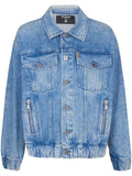 Balmain denim jacket with Logo in 70s style
