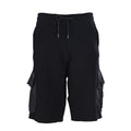 Embossed Patch Dual-Pocket Drawstring Cargo Shorts