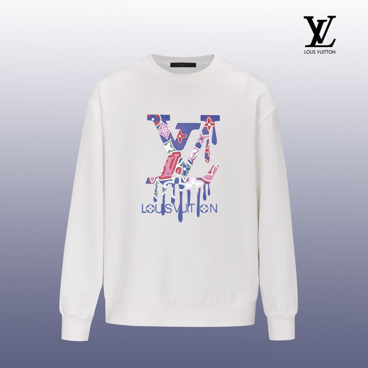 Designer Graphic Print Crewneck Sweatshirt