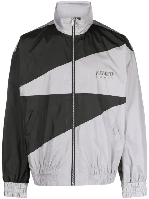 Kenzo two-tone logo-print lightweight jacket