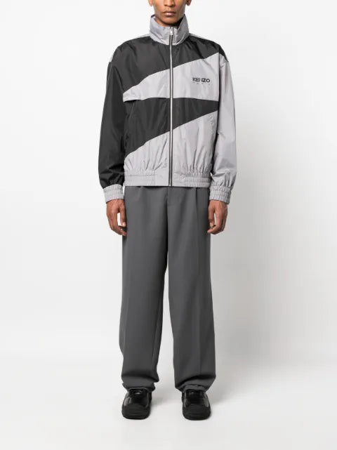 Kenzo two-tone logo-print lightweight jacket