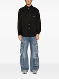 Kenzo logo-patch padded shirt jacket
