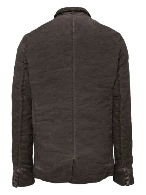 Poème Bohémien single-breasted crinkled shirt jacket