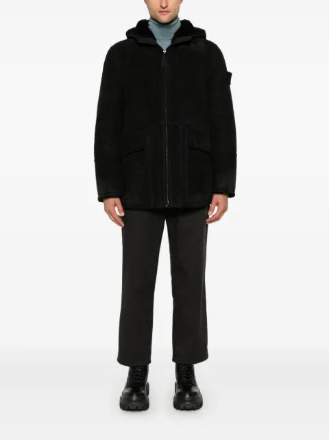 Stone Island hooded suede jacket