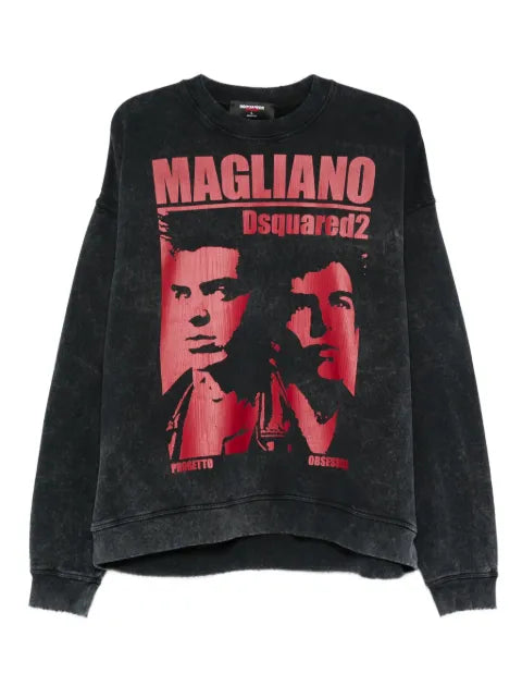 DSQUARED2 graphic-print cotton sweatshirt