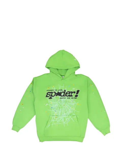 SP5DER Stadium Punk V2 "Slime Green" hoodie
