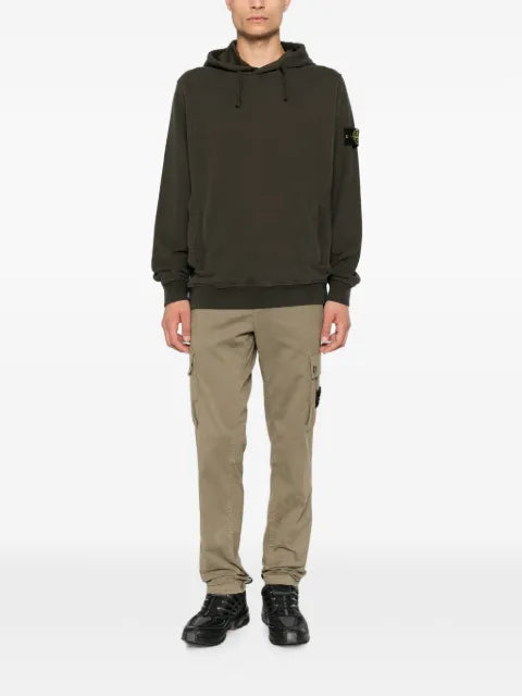 Stone Island 6100048 brushed organic cotton fleece hoodie