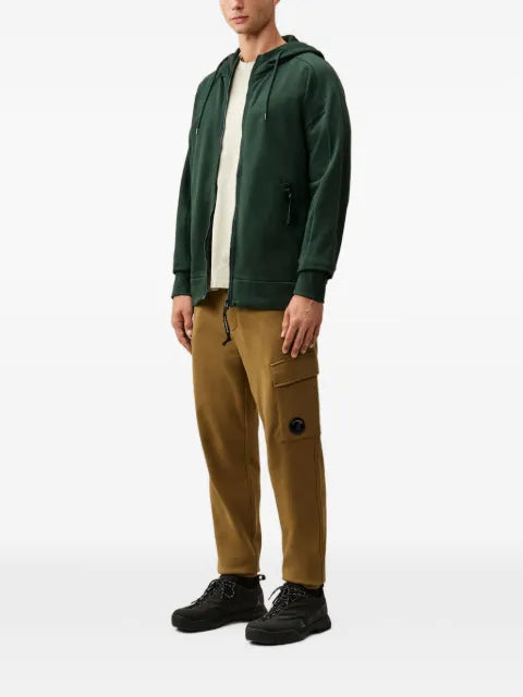 C.P. Company diagonal raised fleece Goggle zip sweatshirt