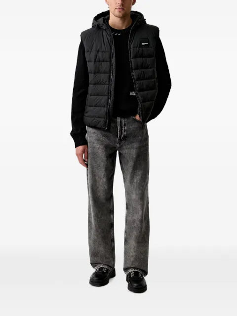Karl Lagerfeld Jeans logo-print whipstitch-trim sweater