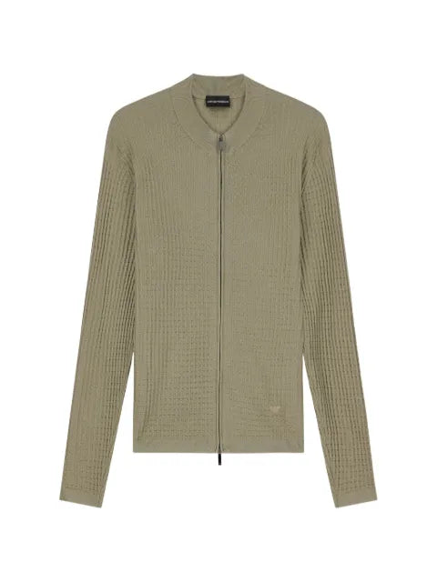 Emporio Armani virgin wool cardigan with a regular fit