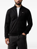 Ea7 Emporio Armani logo-plaque zip-up sweater