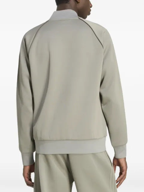 adidas logo-embroidered zip-up sweatshirt
