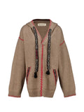 Baziszt Kafti whipstitch cashmere hoodie