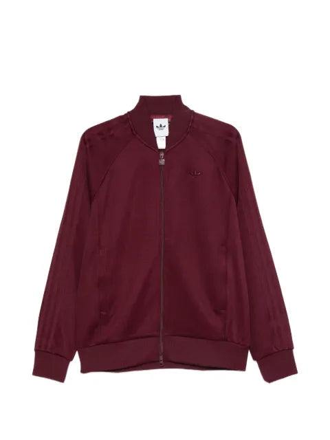 adidas logo-embroidered zip-up sweater