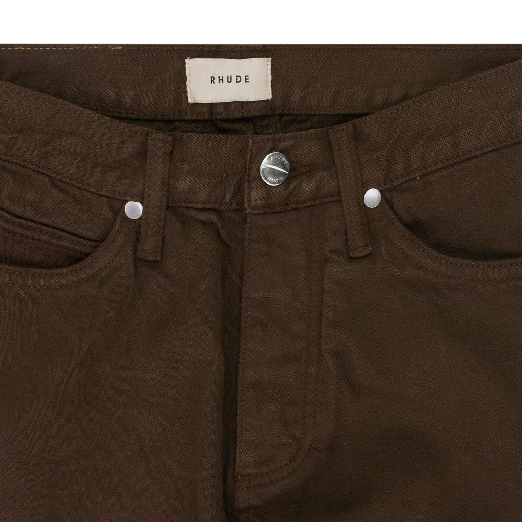 Brown Classic Denim Straight-fit Jeans