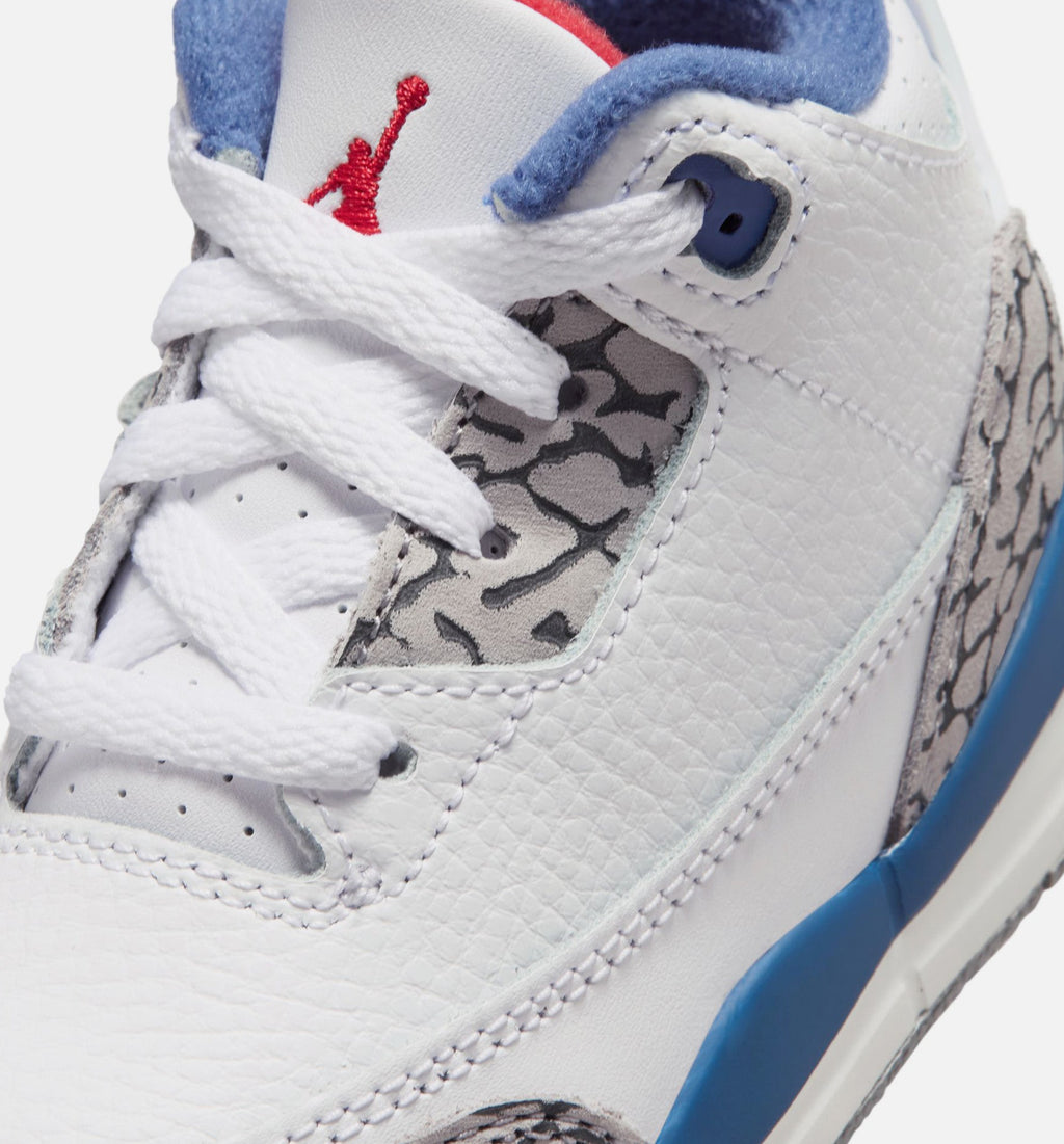 Air Jordan 3 Retro OG "True Blue" Infant/Toddler Shoe – White/Fire Red/True Blue