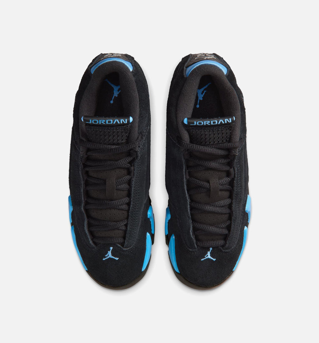 Air Jordan 14 Retro Black University Blue Grade School Lifestyle Shoes - Black/White/University Blue