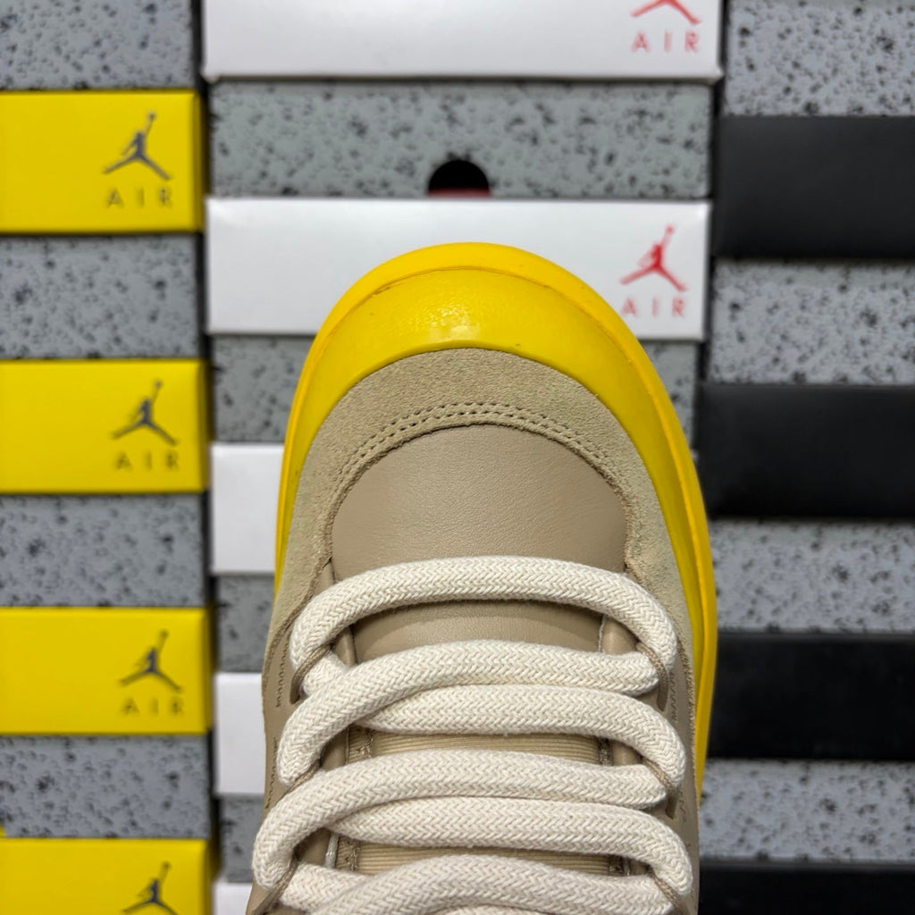 UGG Tazz Platform Sneaker – Women’s Wool-Lined Lace-Up in Cream with Yellow Sole