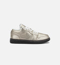 Air Jordan 1 Low SE Metallic Zinc Women's Shoes - Silver/White/Brown