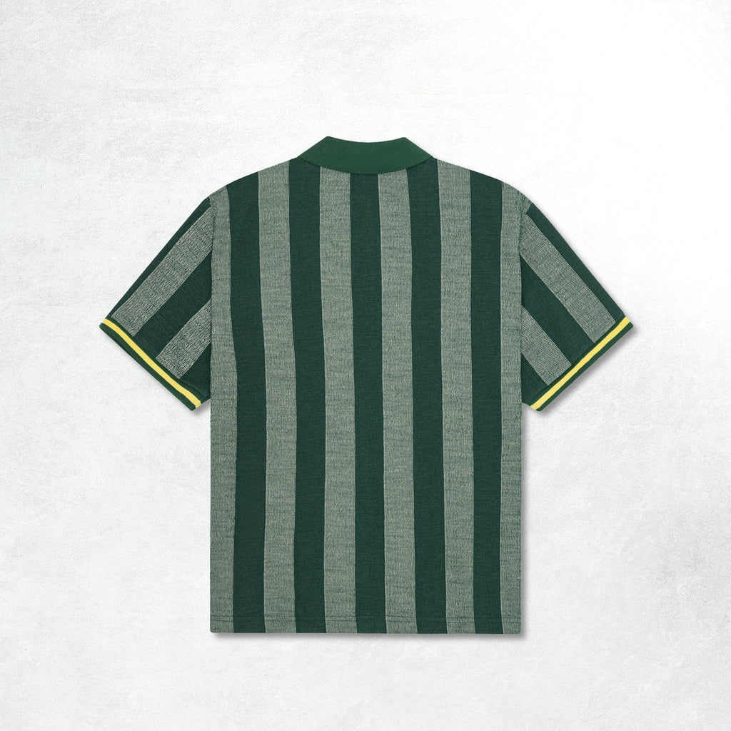 Les Deux Stripe Jacquard Football Jersey: Pine Green