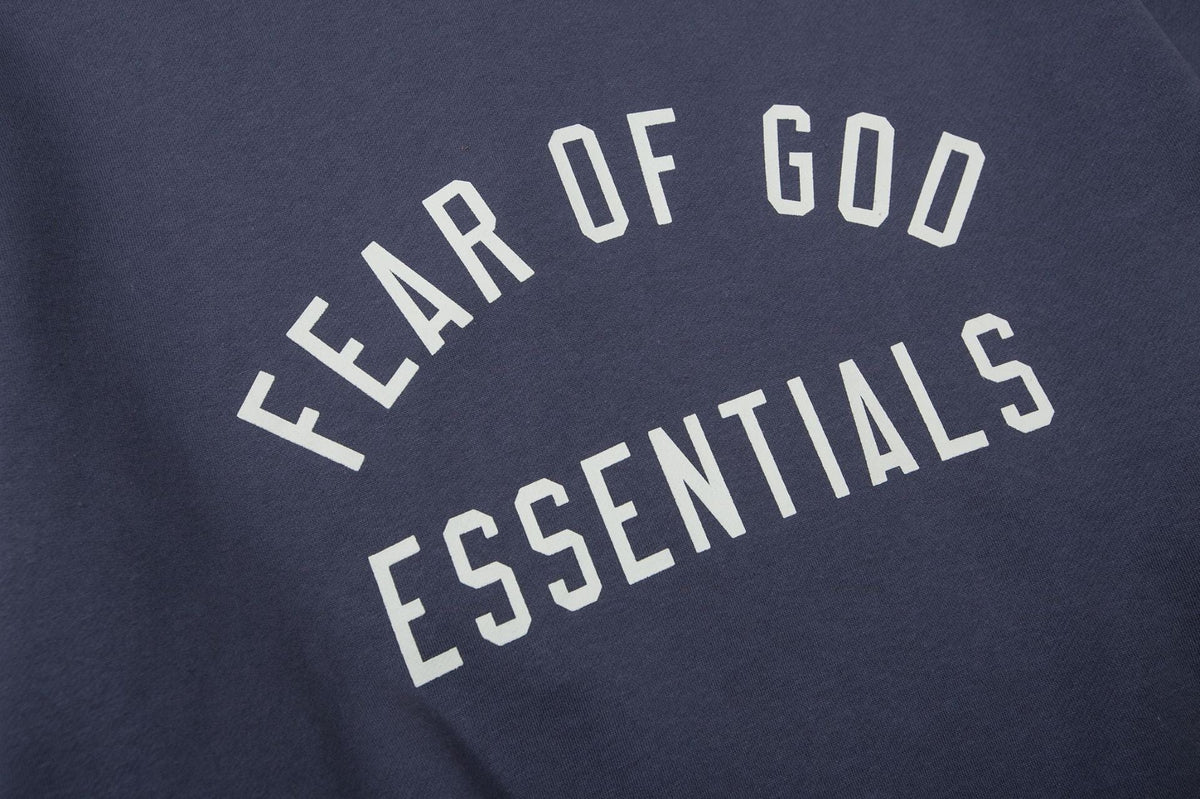 Fear Of God Essentials Flocked Letter Pullover Fleece Hoodie Unisex