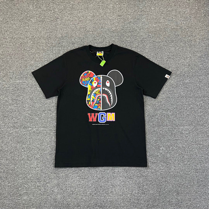 Bape Ape Head Shark Multi‑Print Oversized Tee Streetwear Unisex
