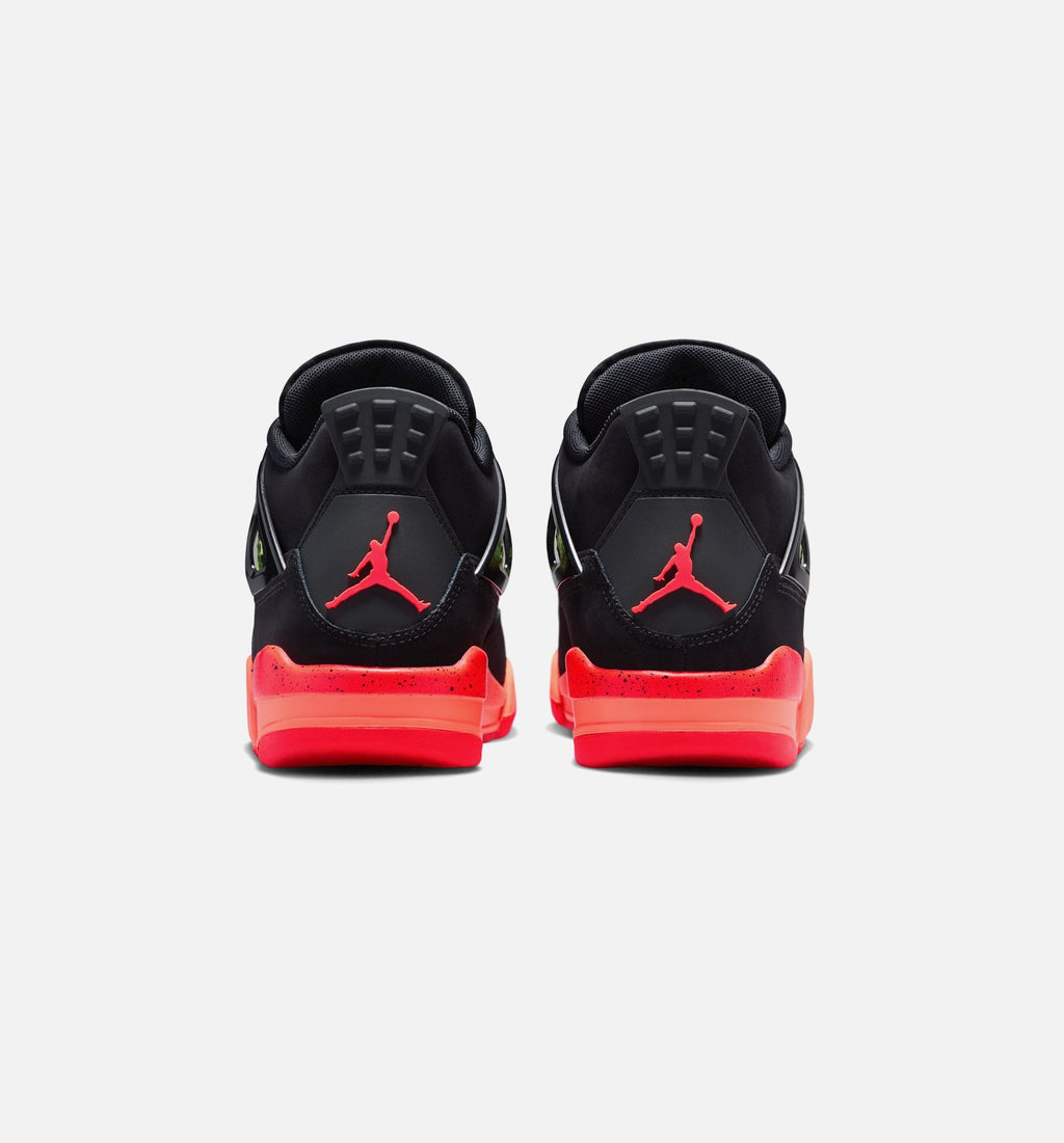 Air Jordan 4 Retro Black Infrared 23 Grade School Lifestyle Shoe – Black/Infrared 23/Bright Mango