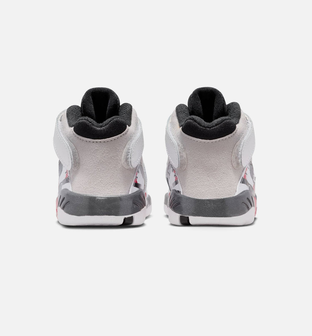 Air Jordan 8 Retro White and True Red Baby & Toddler Shoes - White/Red