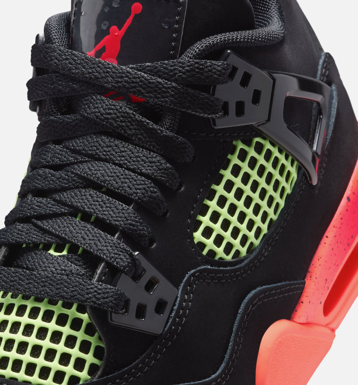 Air Jordan 4 Retro Black Infrared 23 Grade School Lifestyle Shoe – Black/Infrared 23/Bright Mango
