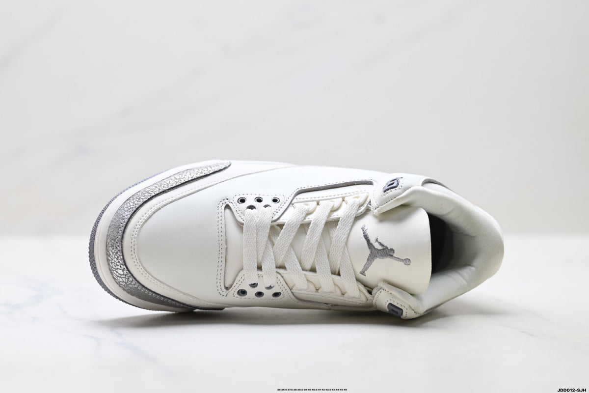 Air Jordan 3 Retro White Sail Cement Sneakers
