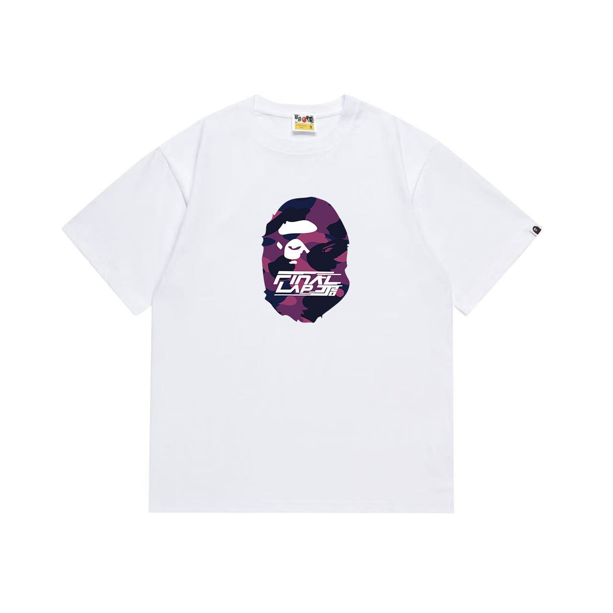 BAPE Purple Face Graphic Short-Sleeve T-Shirt