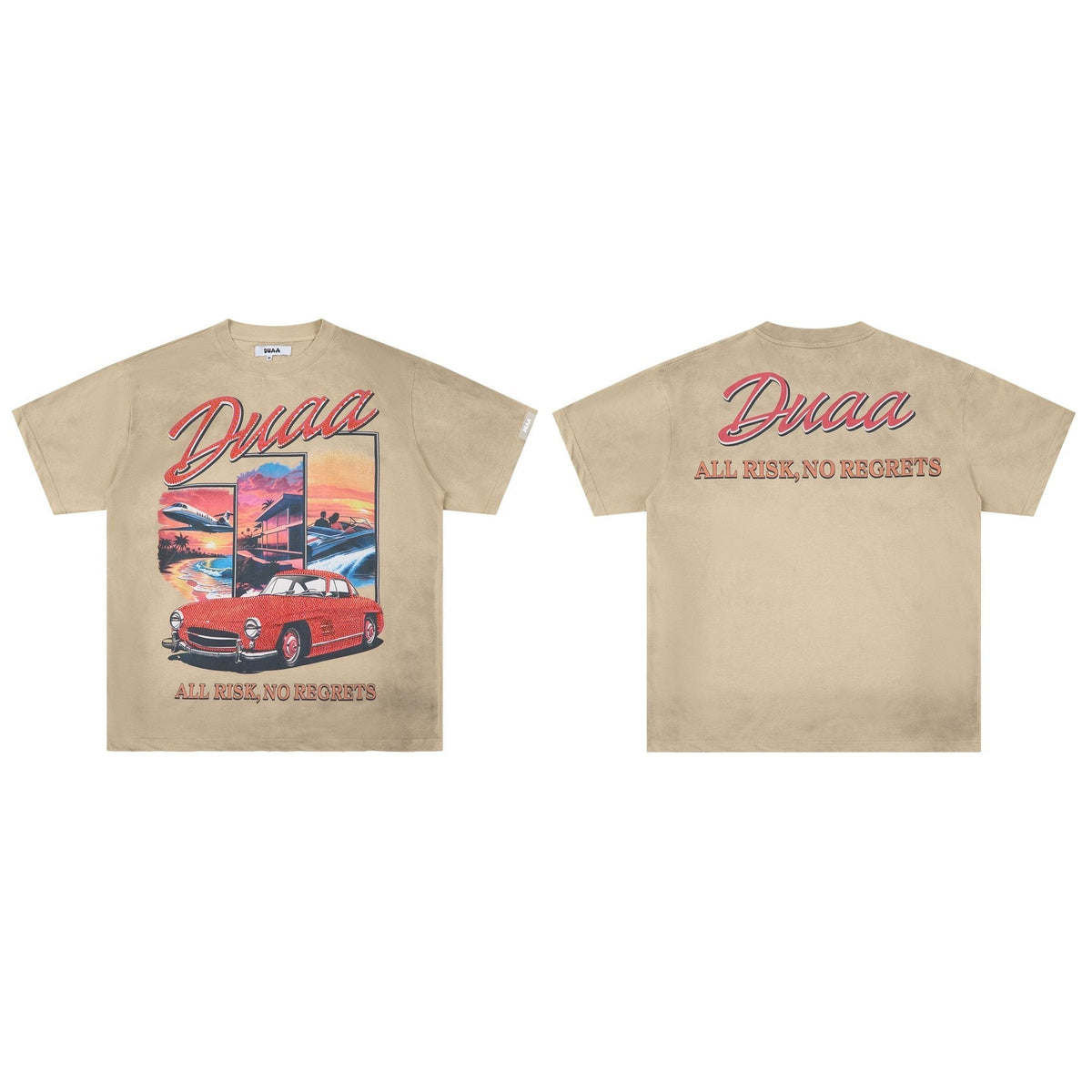 Rough Play All Risk Car Graphic Short-Sleeve T-Shirt