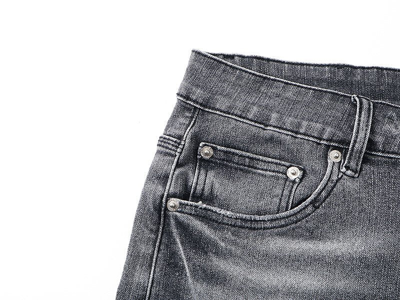 Purple Brand Distressed Gray Denim Shorts