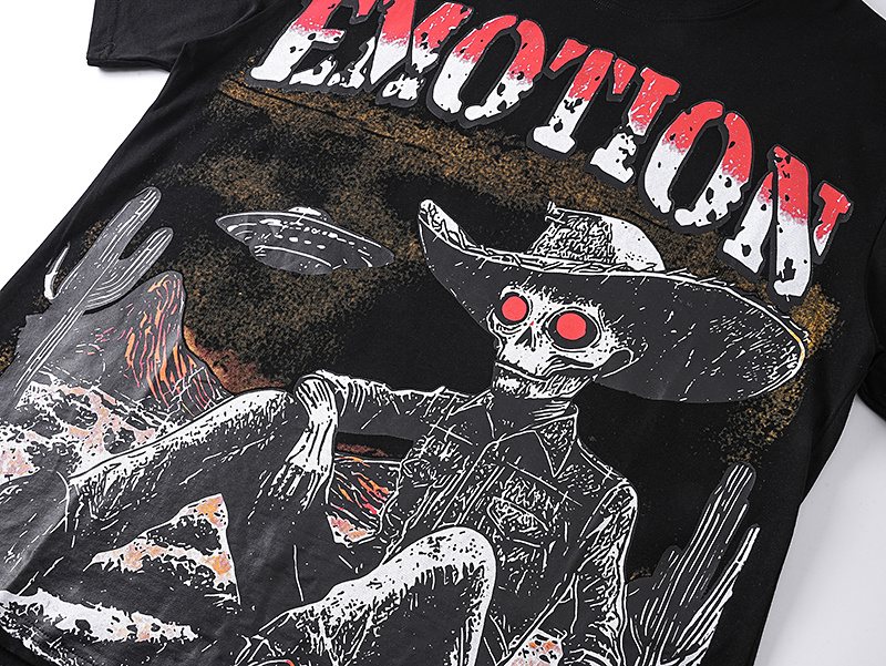 MIXED EMOTION Cowboy Graphic Short-Sleeve T-Shirt