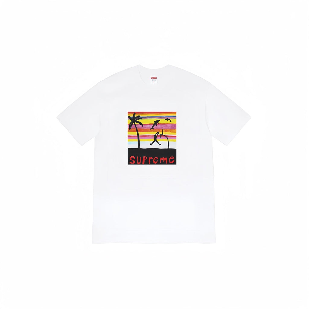 Supreme Spiral Sunset Palm Graphic T-Shirt