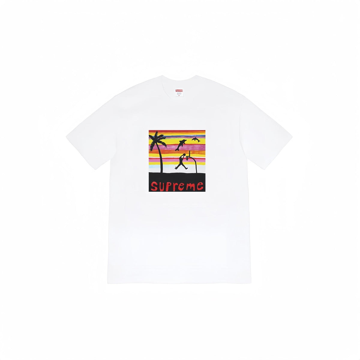 Supreme Spiral Sunset Palm Graphic T-Shirt