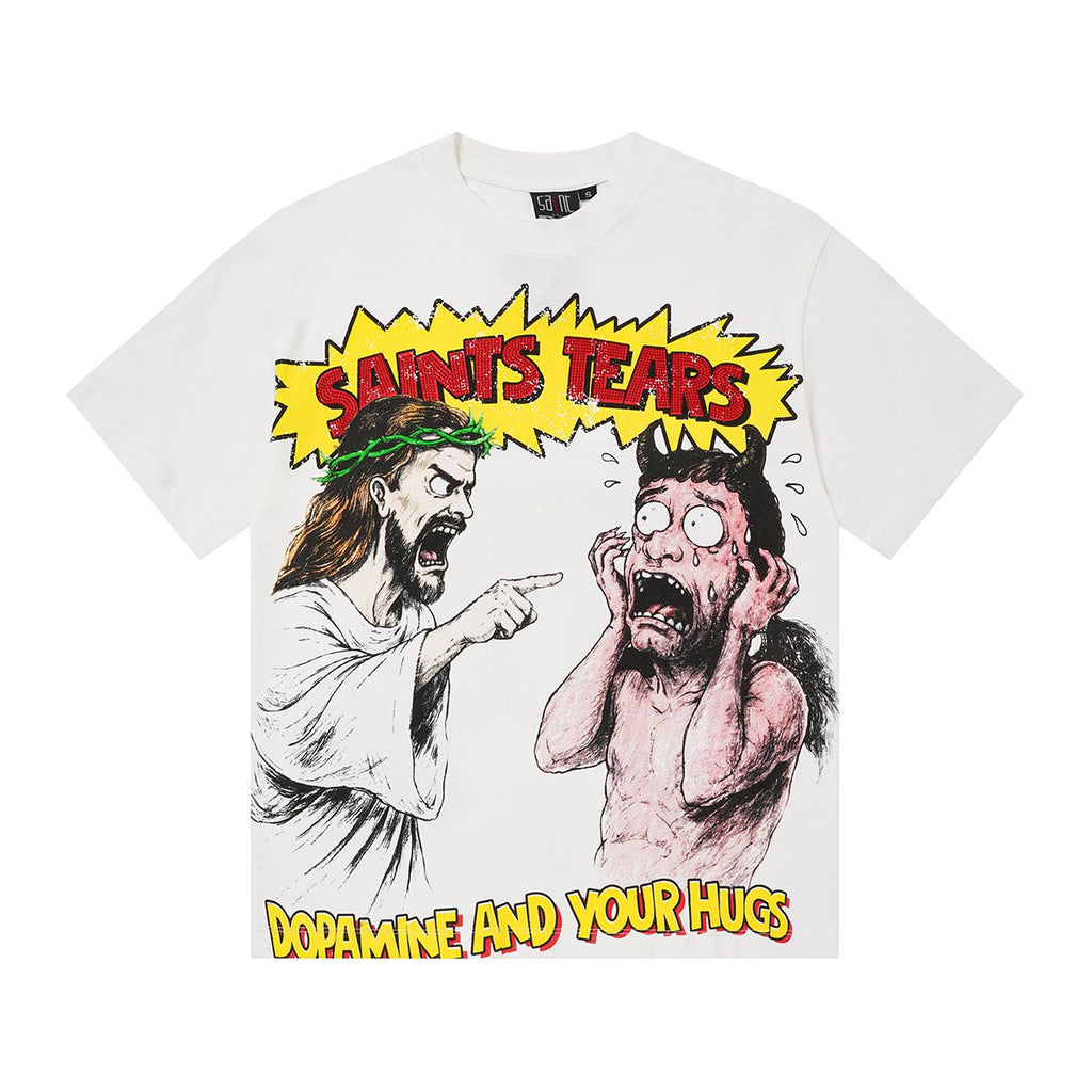 SAINT P53 Rhinestone Graphic T-Shirt