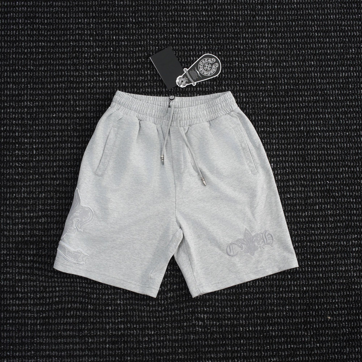 Chrome Hearts Tonal Sanskrit Cross Embroidered Shorts