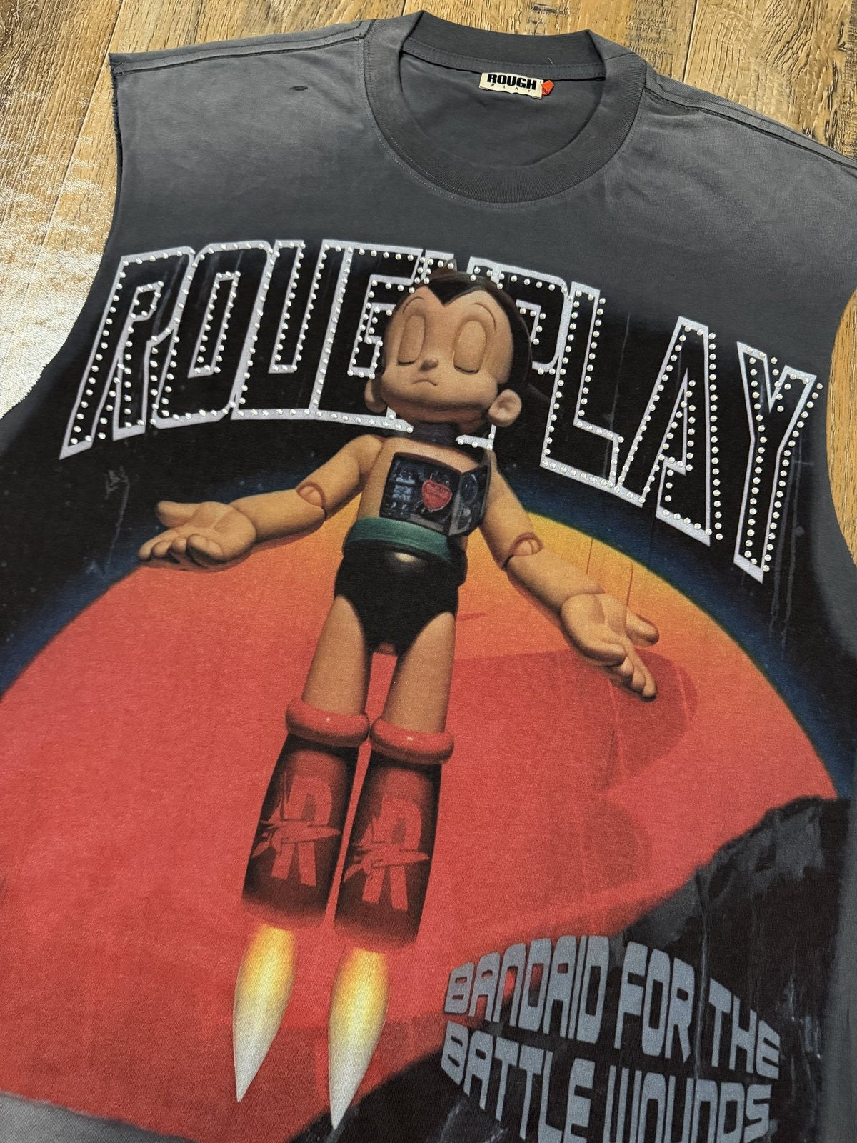 Rough Play Cartoon Graphic Sleeveless T-Shirt