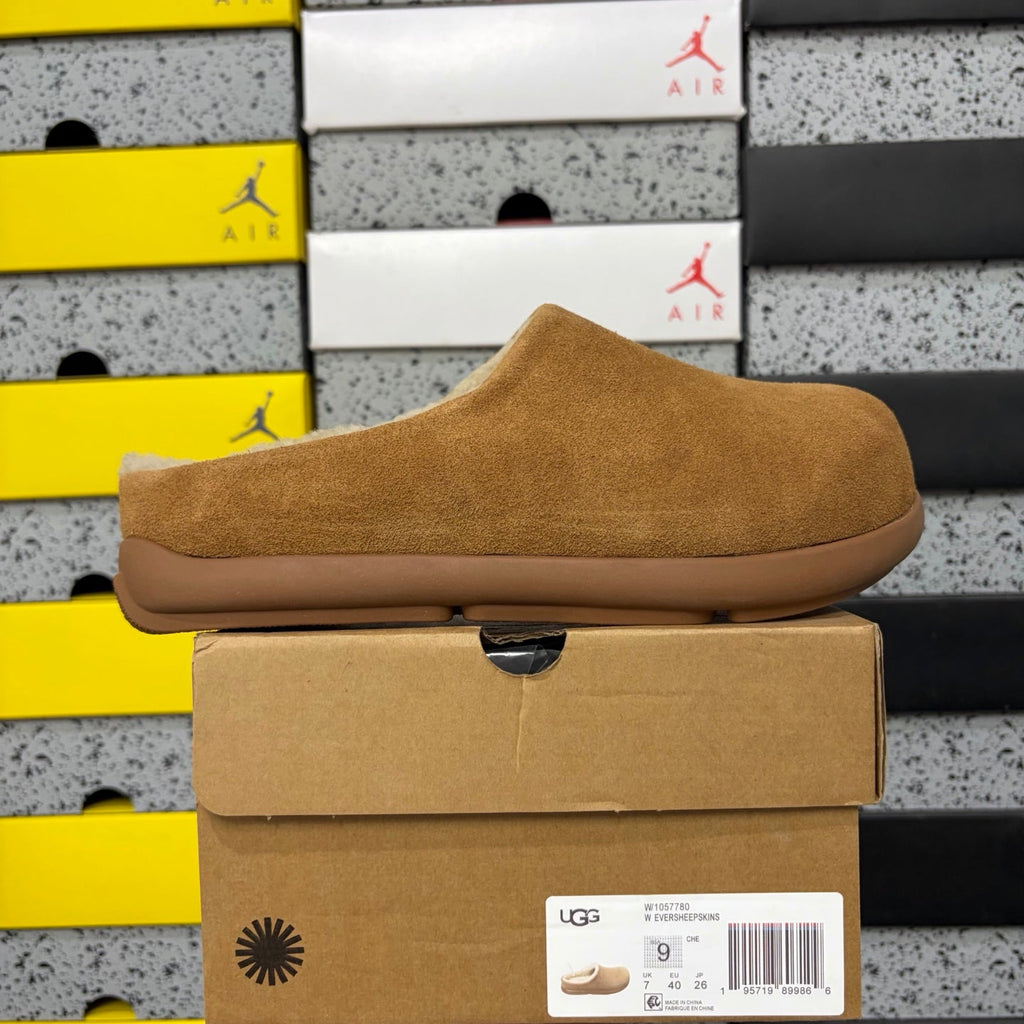 UGG Funkette Mule – Women’s Sheepskin-Lined Suede Slip-On in Chestnut