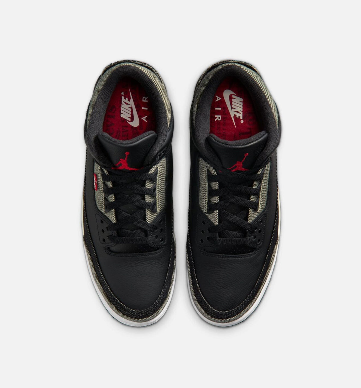 Air Jordan 3 x Levi's Black and White – Men's Lifestyle Shoe in Denim/Black/Gym Red