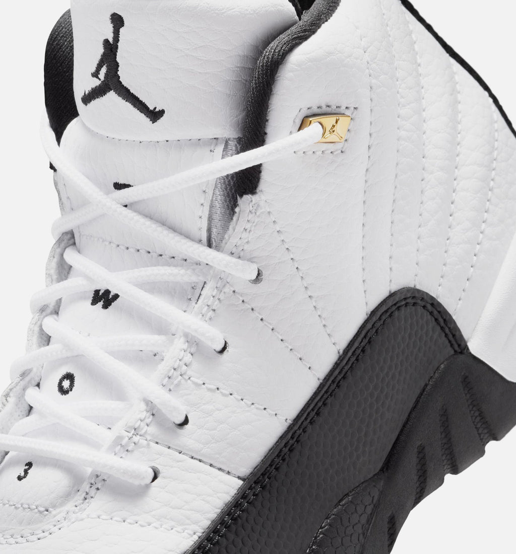 Air Jordan 12 Retro Taxi Preschool Lifestyle Shoes - White/Black/Taxi