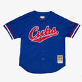 M&N Chicago Cubs 1996 MLB Authentic Batting Practice Button Front Jersey Ryne Sandburg