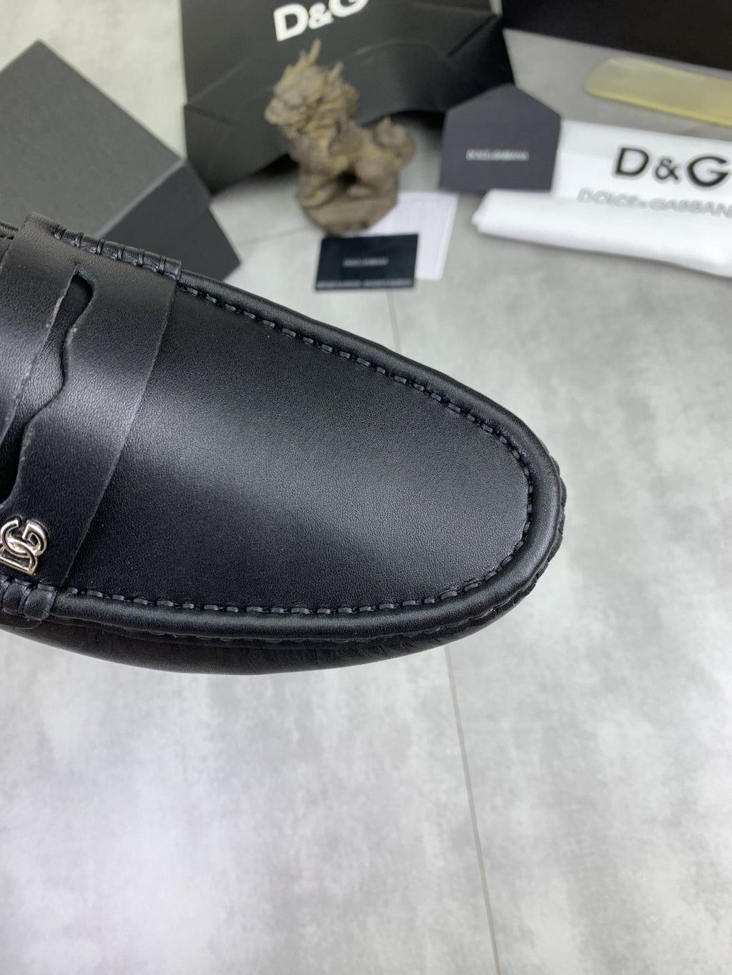 Dolce & Gabbana Navy Driving Loafers