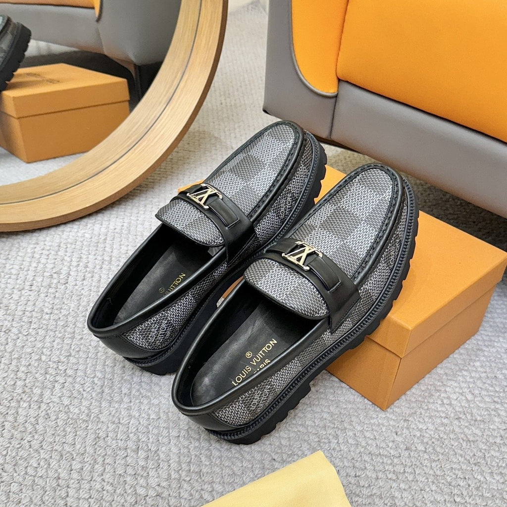 Louis Vuitton Men's Checkered Lug Sole Loafers