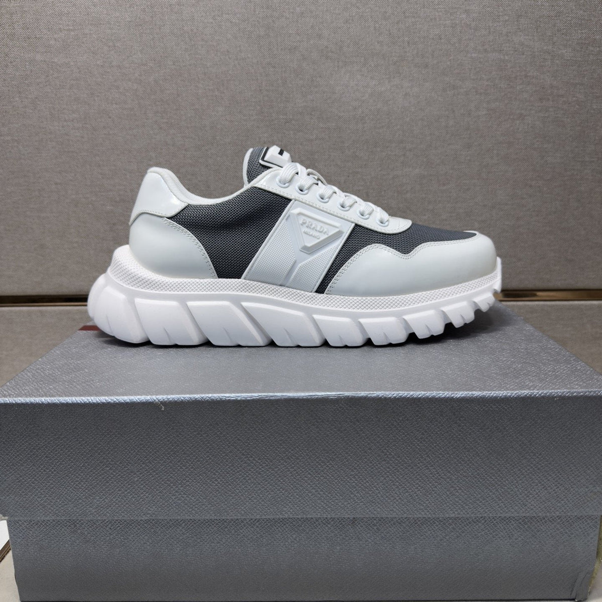 Prada Men's Paneled Low-Top Sneakers - Mesh Lining