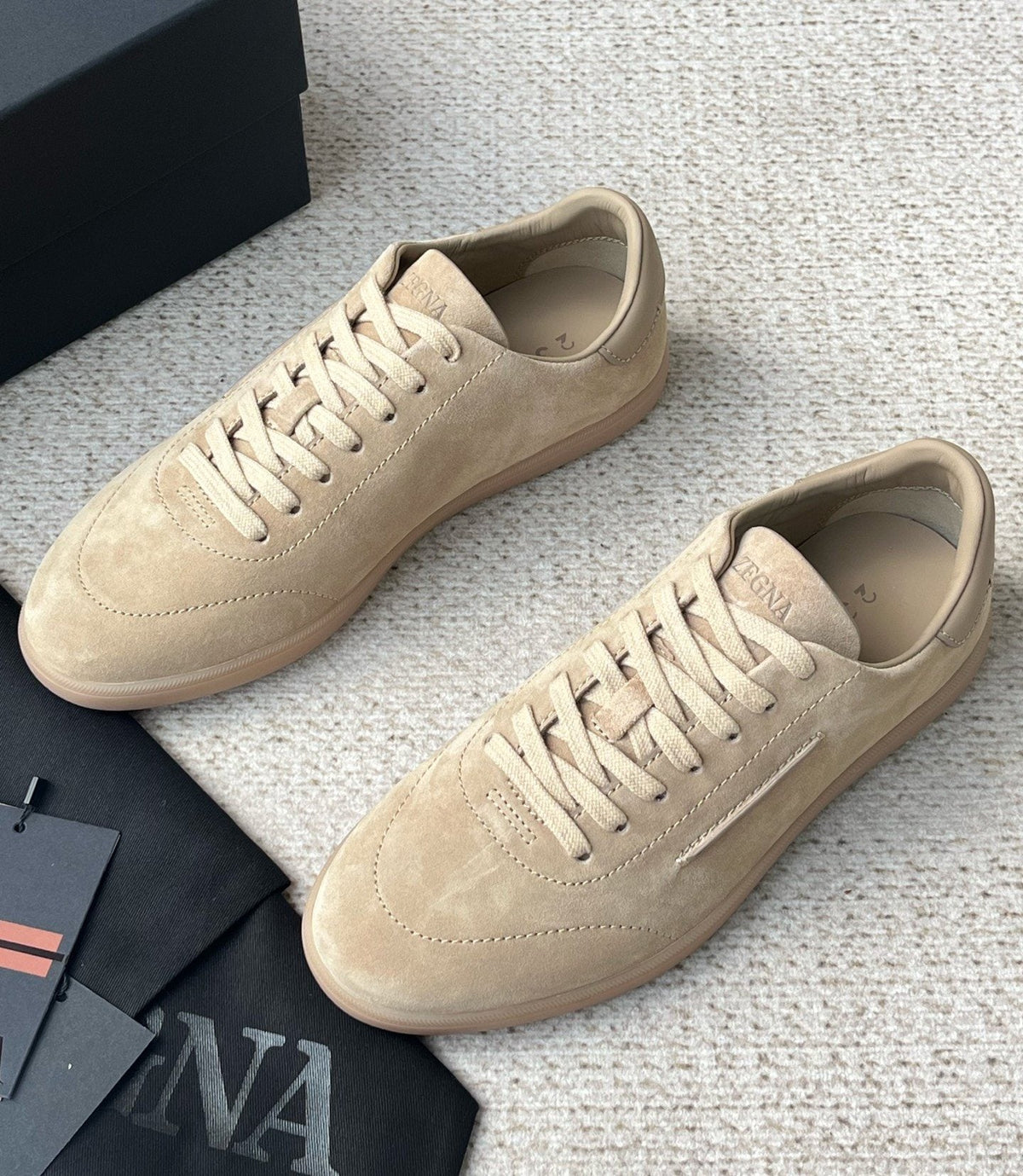 Zegna Triple Stitch Monte Low-Top Sneakers